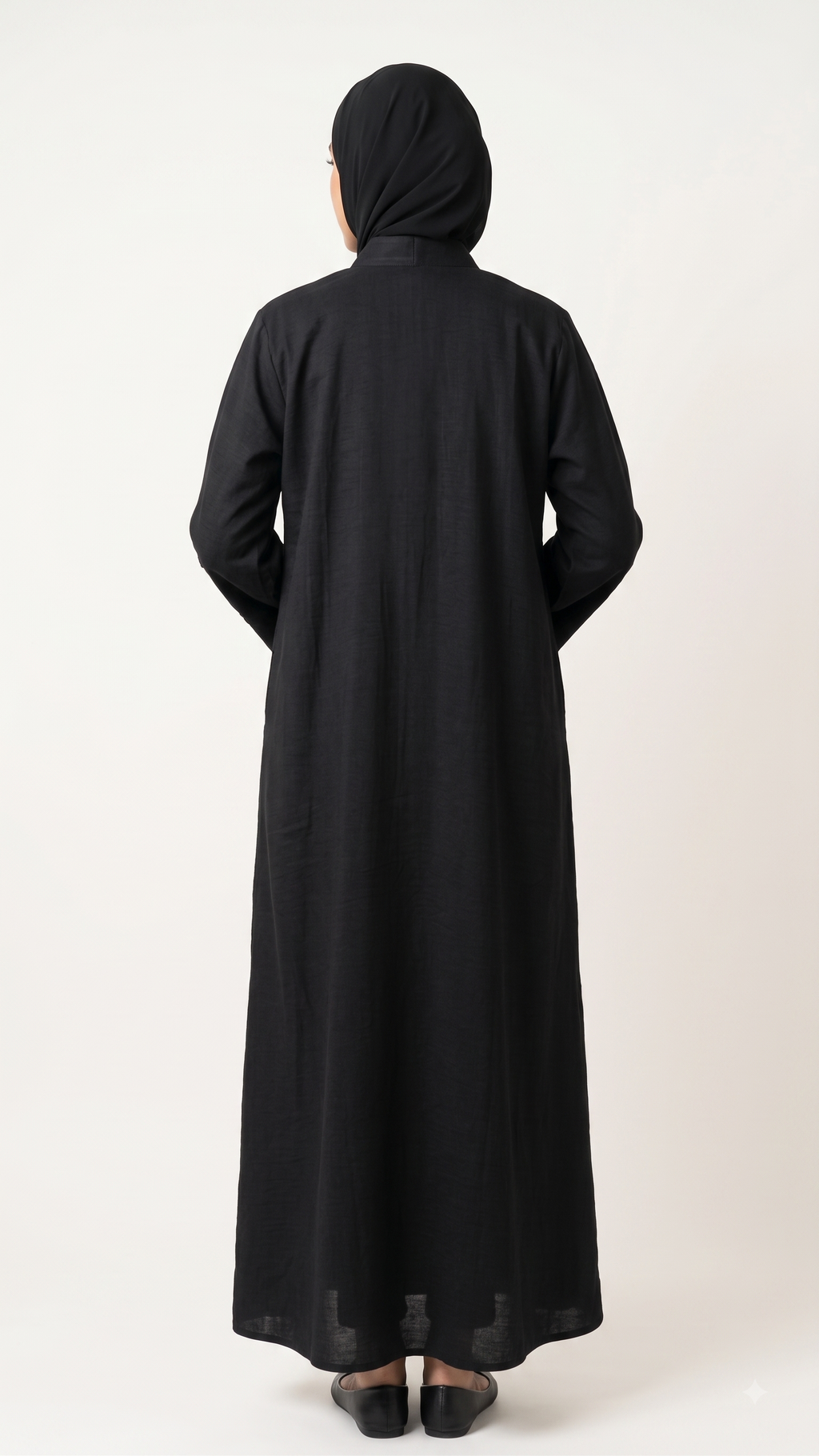 Front Open Hand Embroidered Abaya with Tone-on-Tone Bead Work (S02)