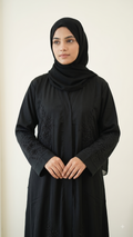 Front Open Hand Embroidered Abaya with Tone-on-Tone Bead Work (S02)